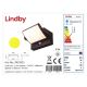 Lindby - Iluminação solar de parede LED com sensor SHERIN LED/3,7W/3,7V IP54