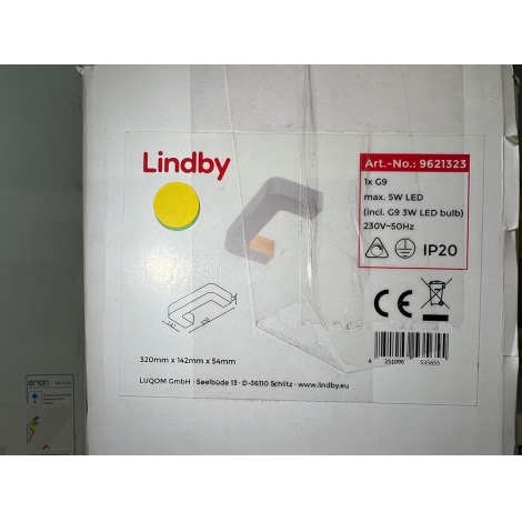 Lindby - LED Iluminação de parede JULIKA 1xG9/5W/230V