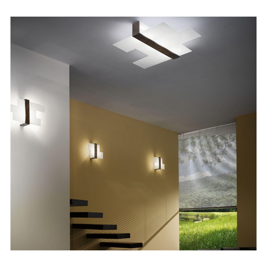 Linea Light 90230 - Luz de parede TRIAD 2xE27/57W/230V