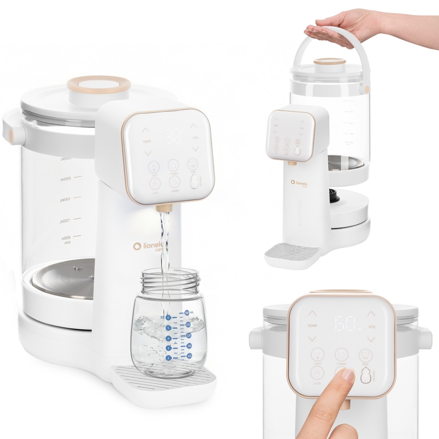 Lionelo - Aparelho para preparar leite de bebé BABYPRESTO 2.0 1200W/230V Branco