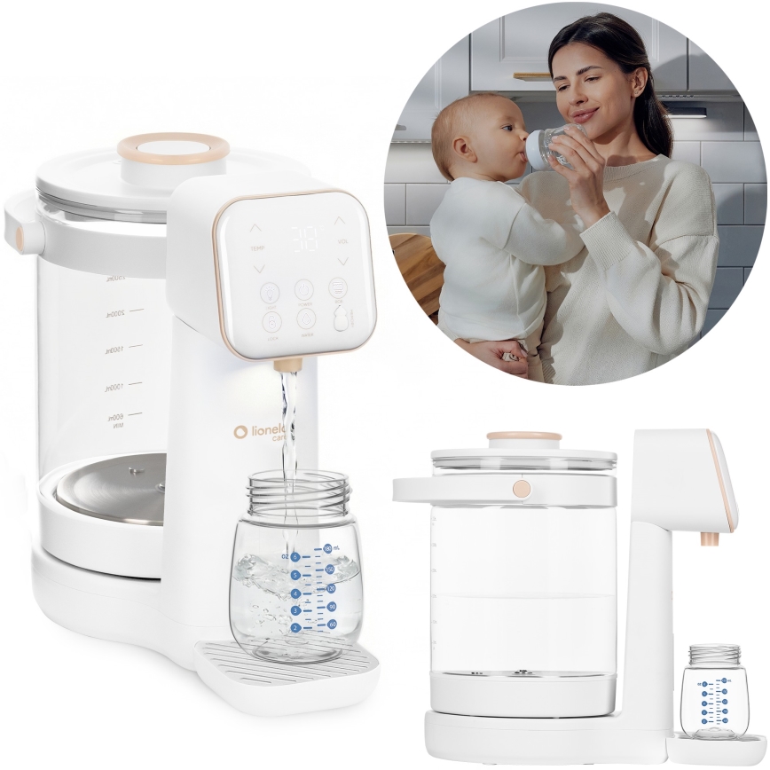 Lionelo - Aparelho para preparar leite de bebé BABYPRESTO 2.0 1200W/230V Branco