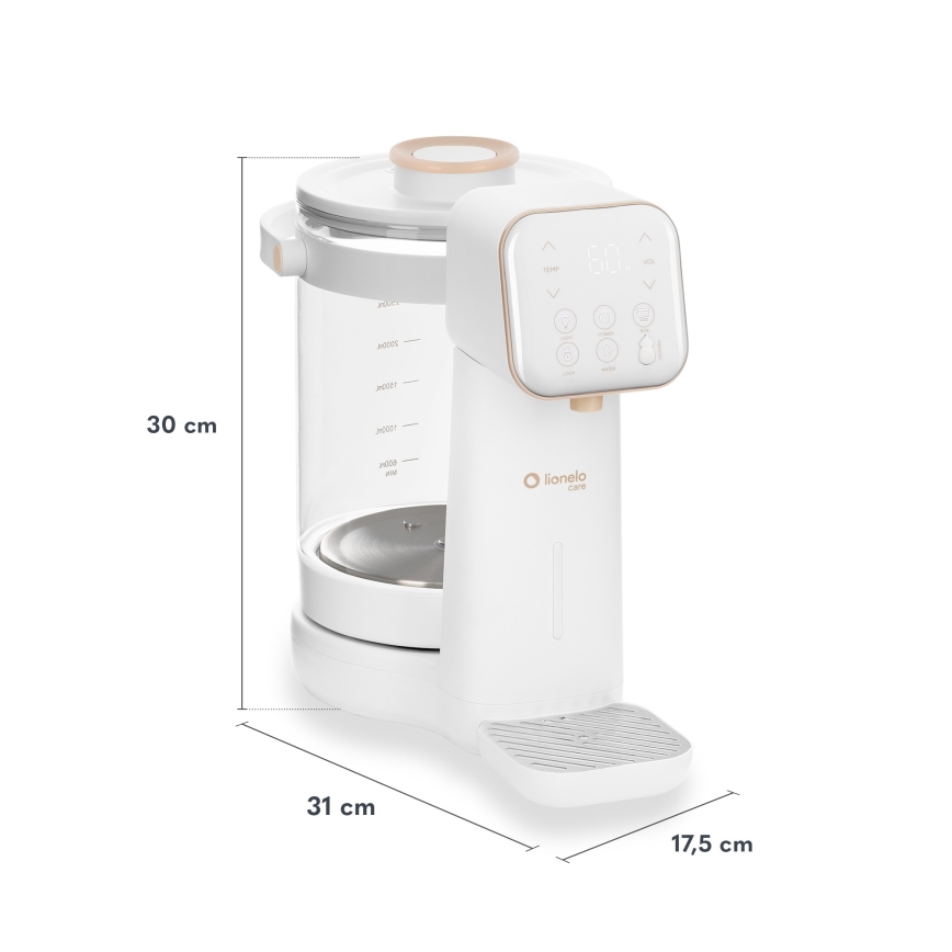 Lionelo - Aparelho para preparar leite de bebé BABYPRESTO 2.0 1200W/230V Branco