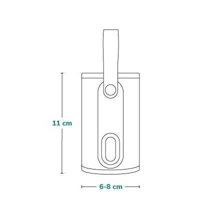 Lionelo - Aquecedor de biberões recarregável THERMUP GO 18W/5V Cinzento Prateado