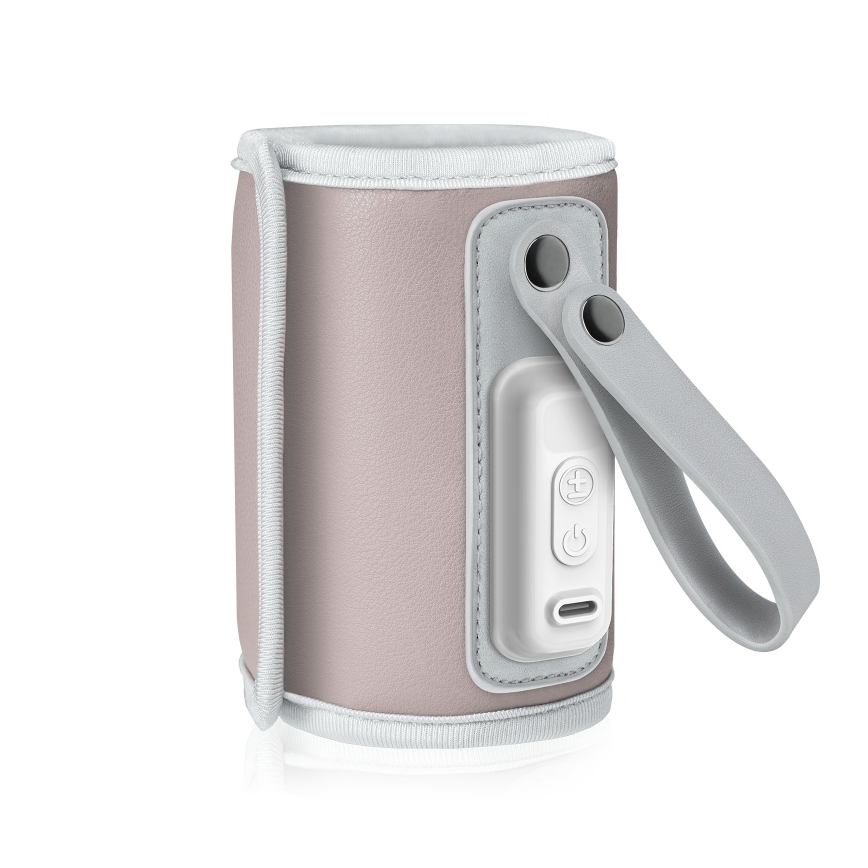 Lionelo - Aquecedor de biberões recarregável THERMUP GO 18W/5V Rosa Baby