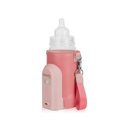 Lionelo - Aquecedor de biberões recarregável THERMUP GO EVO 18W/5V rosa