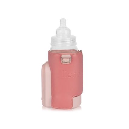 Lionelo - Aquecedor de biberões recarregável THERMUP GO EVO 18W/5V rosa