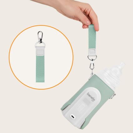 Lionelo - Aquecedor de biberões recarregável THERMUP GO EVO 18W/5V verde/branco