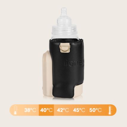 Lionelo - Aquecedor de biberões recarregável~ THERMUP GO EVO 18W/5V preto/bege
