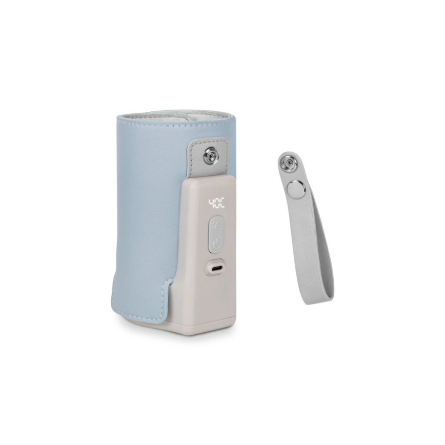 Lionelo - Aquecedor de biberões recarregável~ THERMUP GO PLUS 10W/5V azul/cinzento