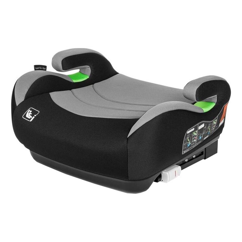 Lionelo - Assento de elevação para automóvel LUUK FIX i-Tamanho 125-150 cm preto/cinzento