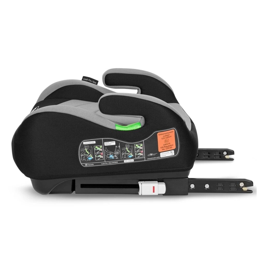 Lionelo - Assento de elevação para automóvel LUUK FIX i-Tamanho 125-150 cm preto/cinzento