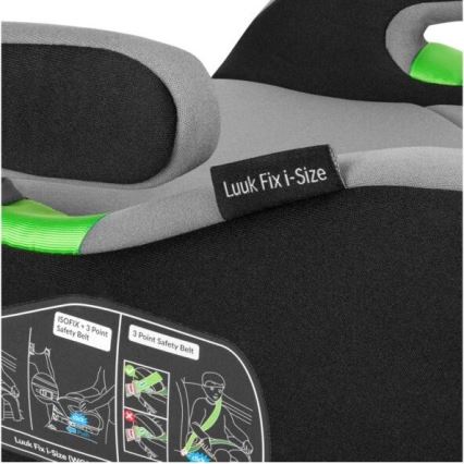 Lionelo - Assento elevatório para automóvel LUUK FIX i-Size 125-150 cm preto/cinza
