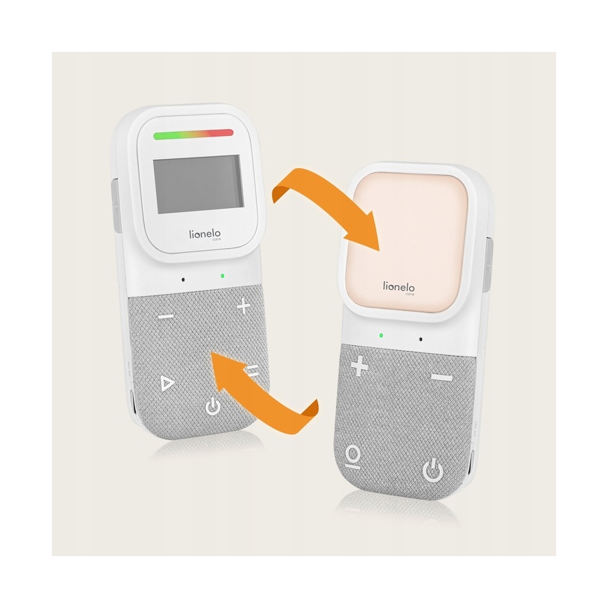 Lionelo - Babá eletrônica infantil com carregamento sem fio BABYLINE 2.3 5V