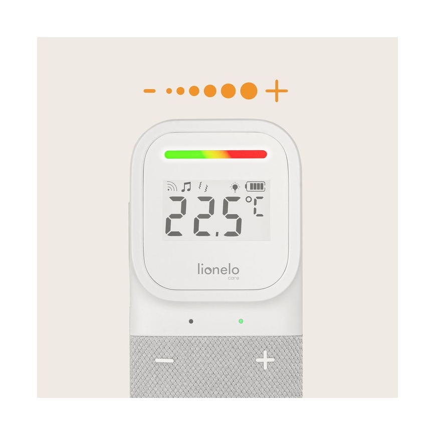 Lionelo - Babá eletrônica infantil com carregamento sem fio BABYLINE 2.3 5V