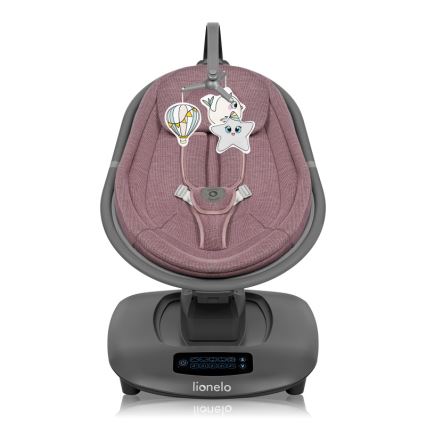 Lionelo - Baloiço infantil com melodia BLOSSOM Rosa Malva + controlo remoto