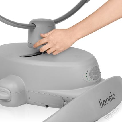 Lionelo - Baloiço infantil com melodia MELL Pedra Cinzenta 4xAA + controlo remoto
