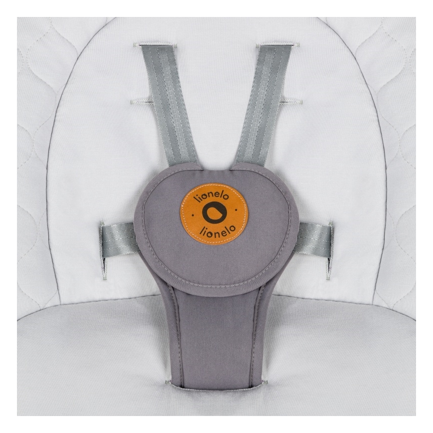 Lionelo - Baloiço infantil com melodia MELL Pedra Cinzenta 4xAA + controlo remoto