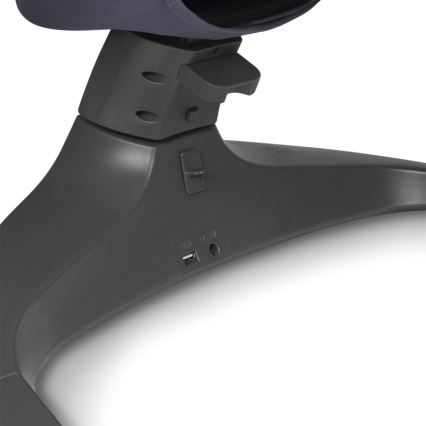 Lionelo - Baloiço infantil com melodia RALF 4xAA Cinzento e Branco + controlo remoto