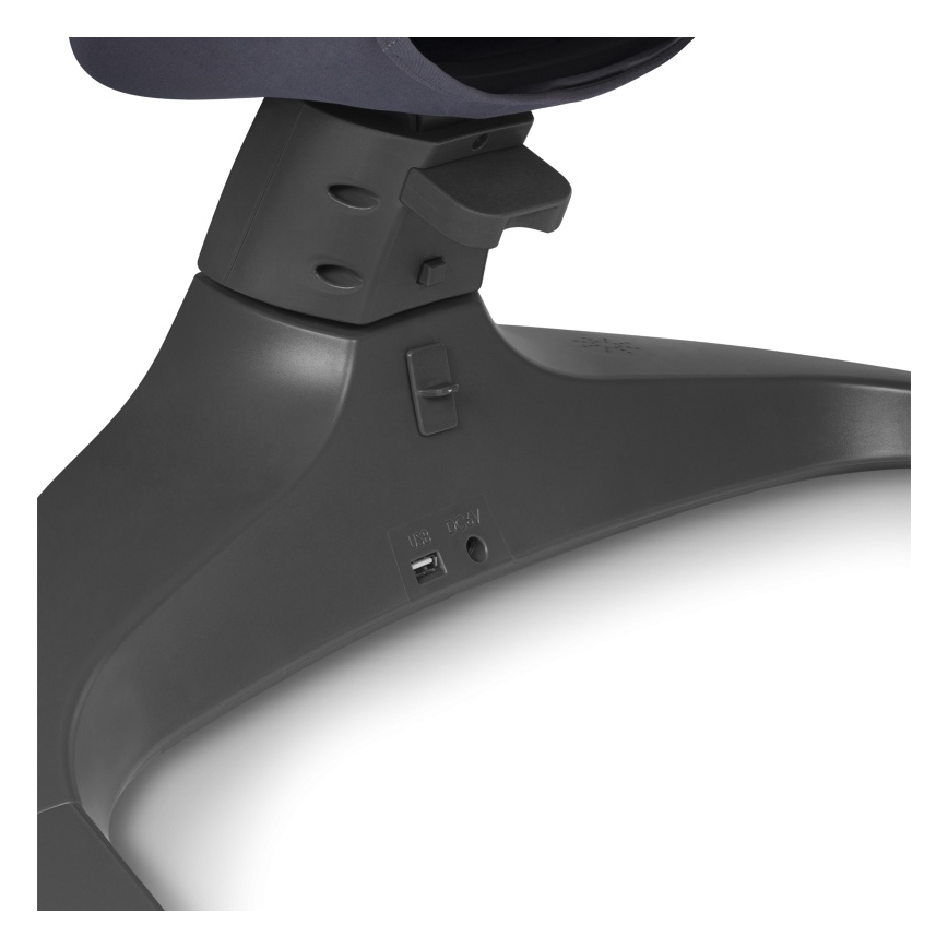 Lionelo - Baloiço infantil com melodia RALF 4xAA Cinzento e Branco + controlo remoto