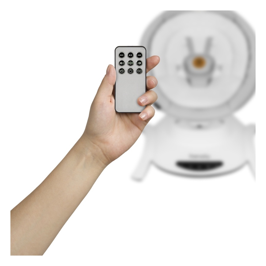 Lionelo - Baloiço musical para bebé BELLA Grey Concrete + controlo remoto