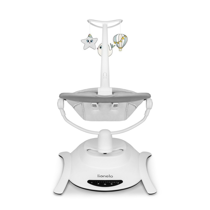 Lionelo - Baloiço para bebé com melodia BELLA Grey Concrete + comando remoto