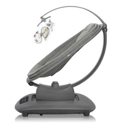 Lionelo - Baloiço para bebé com melodia BLOSSOM Cinzento Betão + controlo remoto