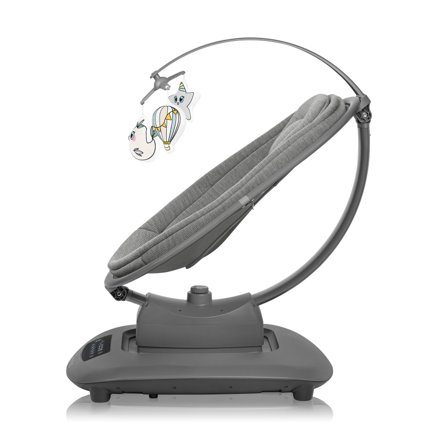 Lionelo - Baloiço para bebé com melodia BLOSSOM Grey Concrete + comando remoto