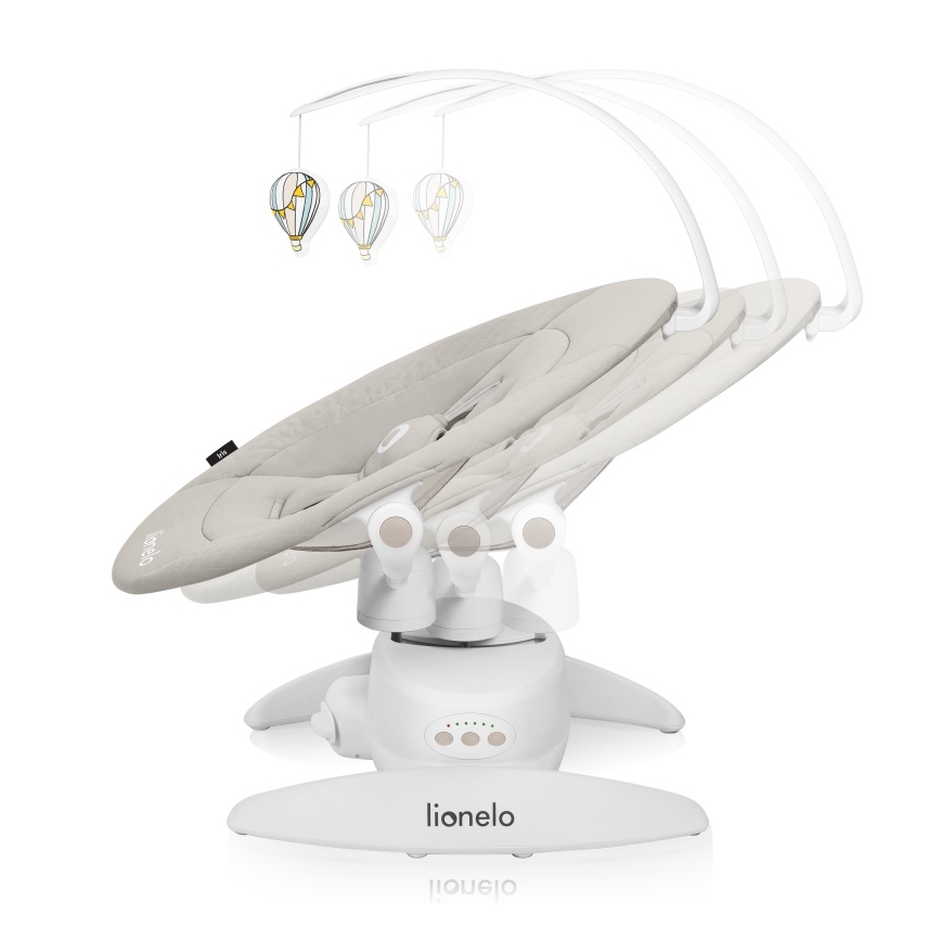 Lionelo - Baloiço para bebé com melodia IRIS 4xAA Beige Sand