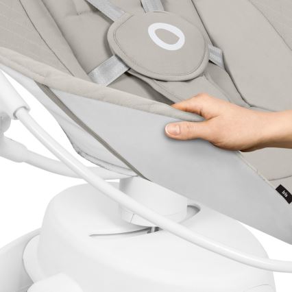 Lionelo - Baloiço para bebé com melodia IRIS 4xAA Beige Sand