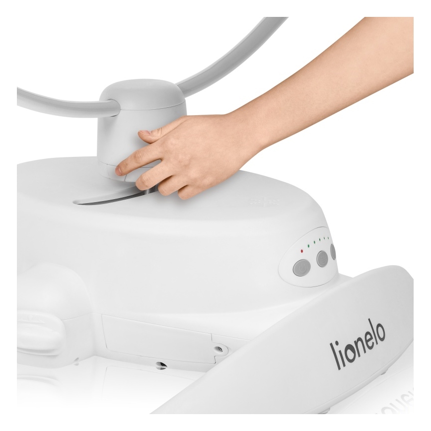 Lionelo - Baloiço para bebé com melodia IRIS 4xAA Beige Sand