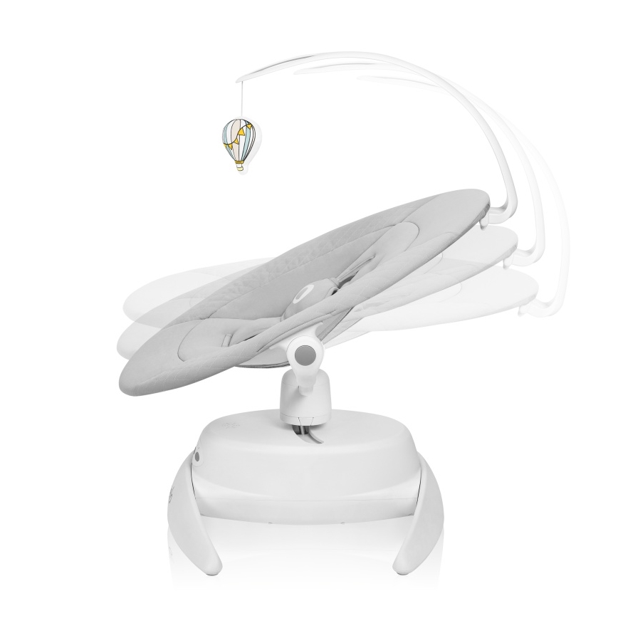 Lionelo - Baloiço para bebé com melodia IRIS Grey Concrete