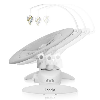 Lionelo - Baloiço para bebé com melodia IRIS Grey Concrete