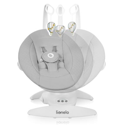 Lionelo - Baloiço para bebé com melodia IRIS Grey Concrete
