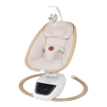 Lionelo - Baloiço para bebé com melodia OLIVIA Beige Natural + controlo remoto