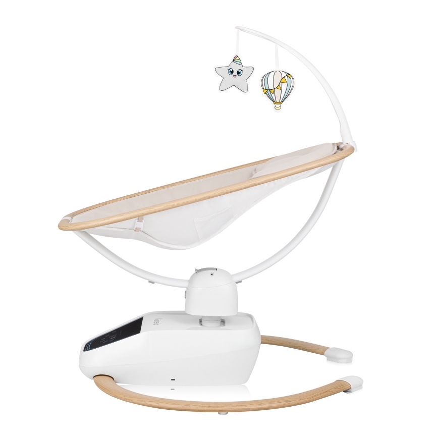 Lionelo - Baloiço para bebé com melodia OLIVIA Beige Natural + controlo remoto