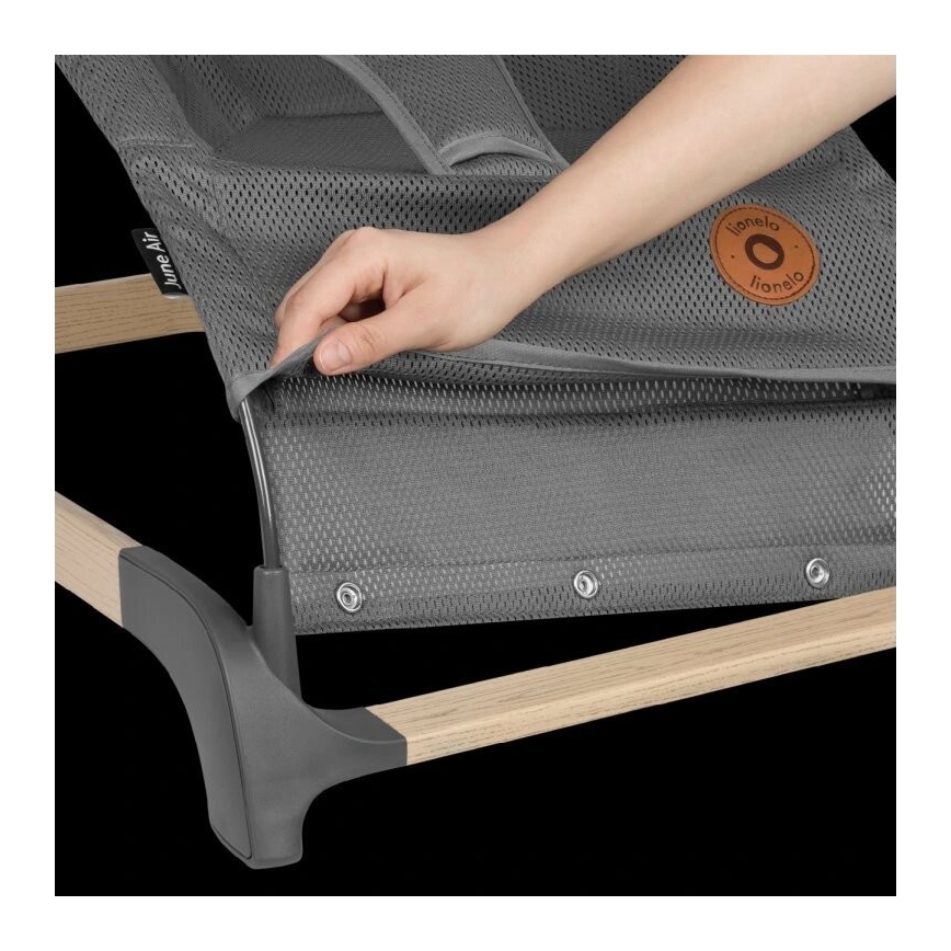 Lionelo - Baloiço para bebé JUNE cinzento