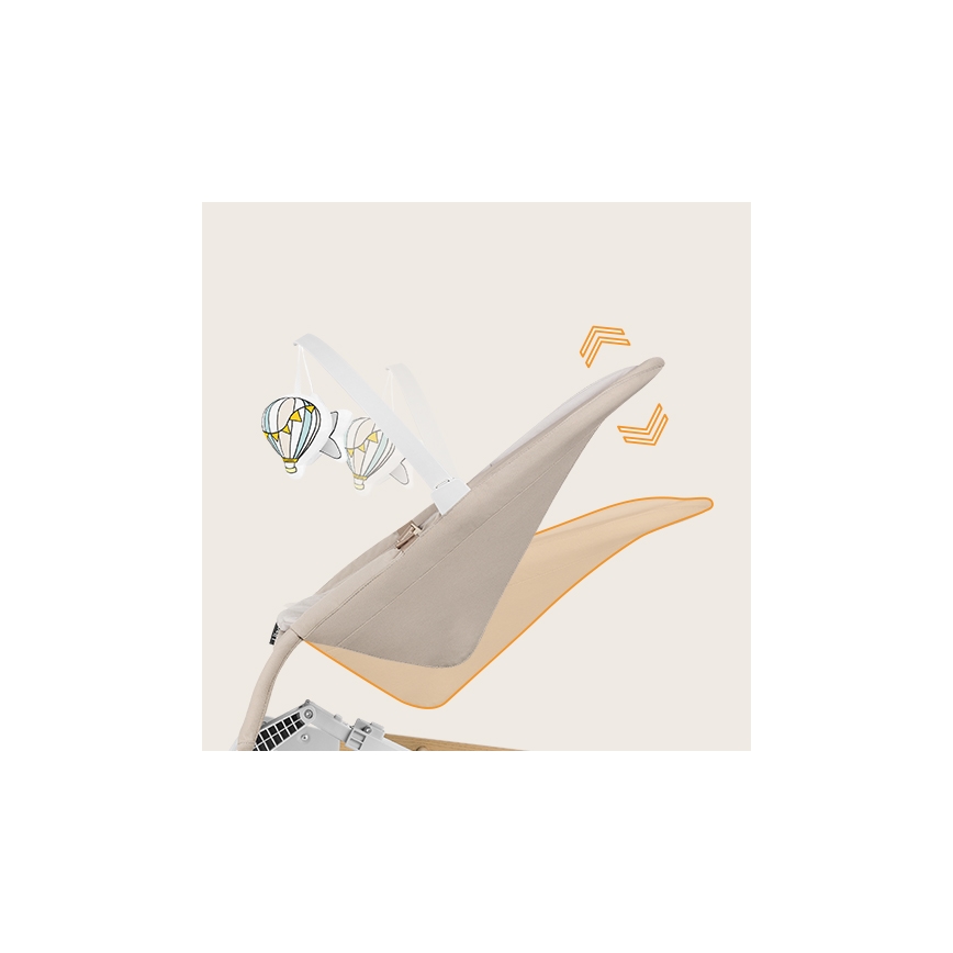 Lionelo - Baloiço para bebé LILAC bege