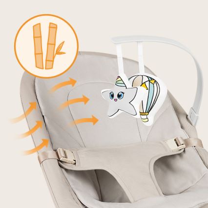 Lionelo - Baloiço para bebé LILAC bege