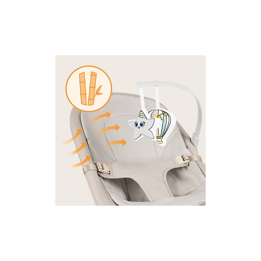 Lionelo - Baloiço para bebé LILAC bege