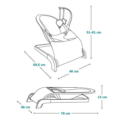 Lionelo - Baloiço para bebé LILAC bege