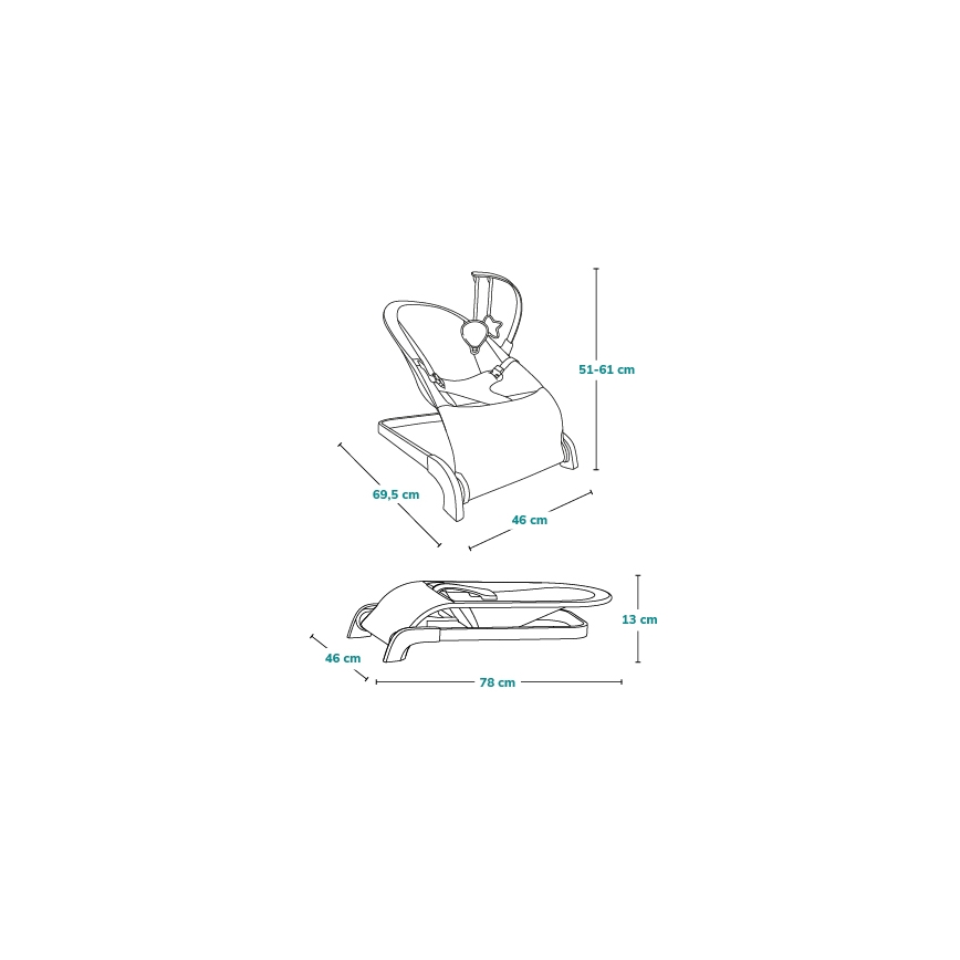 Lionelo - Baloiço para bebé LILAC bege