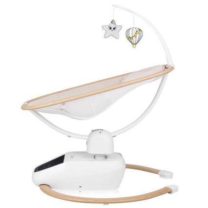 Lionelo - Baloiço para bebés com melodia OLIVIA Bege Natural + controlo remoto