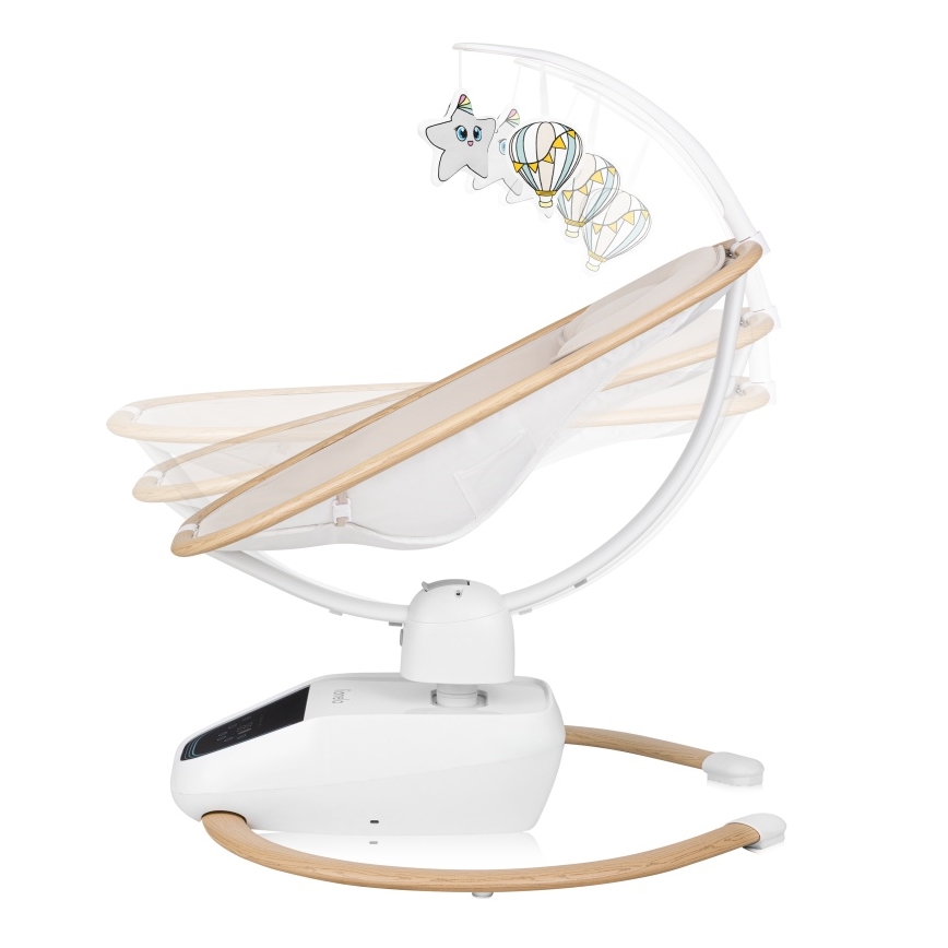 Lionelo - Baloiço para bebés com melodia OLIVIA Bege Natural + controlo remoto