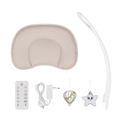 Lionelo - Baloiço para bebés com melodia OLIVIA Bege Natural + controlo remoto