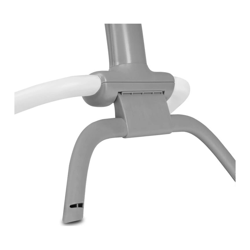 Lionelo - Baloiço vibratório infantil com melodia PASCAL 2xAA cinzento/turquesa