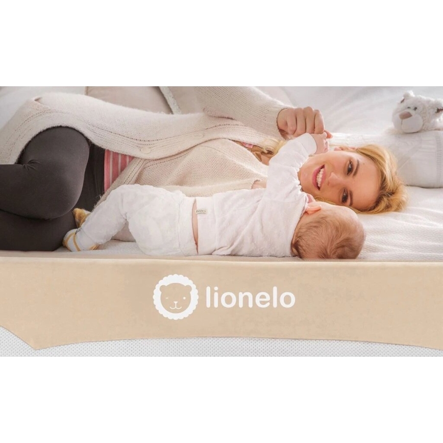 Lionelo - Barreira de proteção para cama em EVA, bege