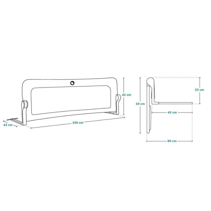 Lionelo - Barreira de proteção para cama em EVA, bege