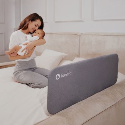 Lionelo - Barreira de segurança de cama LORA cinzento escuro
