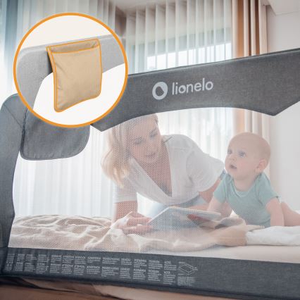 Lionelo - Barreira de Segurança para Cama HANNA Cinza Mesclado