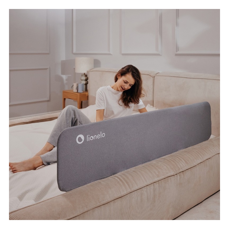 Lionelo - Barreira de segurança para cama LORA XL cinzento escuro